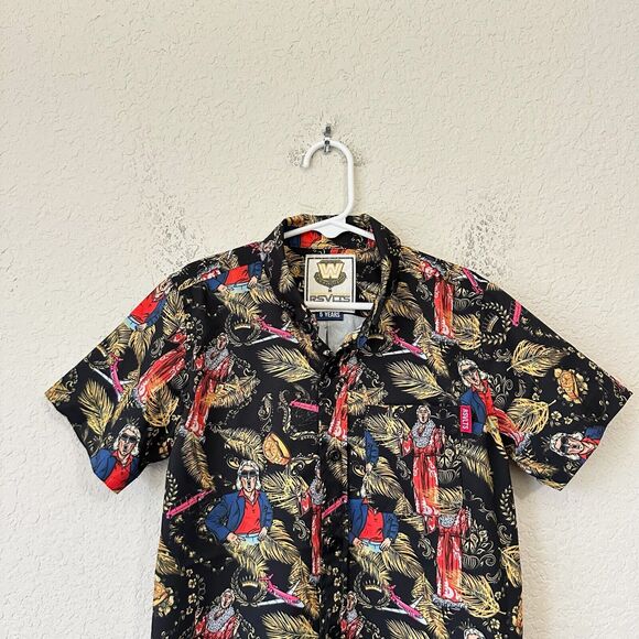RSVLTS WWE Ric Flair Shirt Boys Multicolor Nature Boy Kunuflex Button Down - Picture 4 of 8